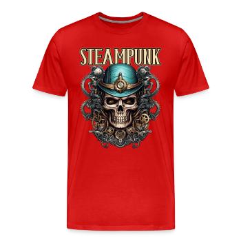 Steampunk für einen Steampunk Liebhaber - Männer Premium Bio T-Shirt - Rot - Vorne - Damien (186cm)