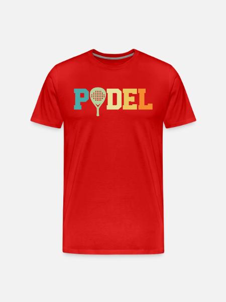 Retro padel - Men's Premium Organic T-Shirt - red