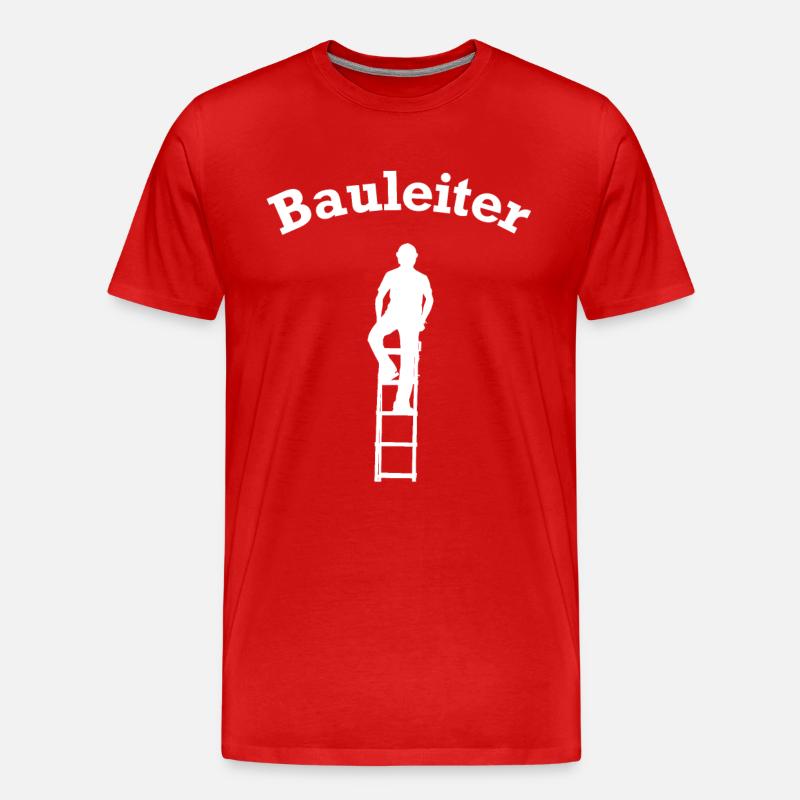 Bauleiter Baustelle Baustellen lustig - Männer Premium Bio T-Shirt - Rot