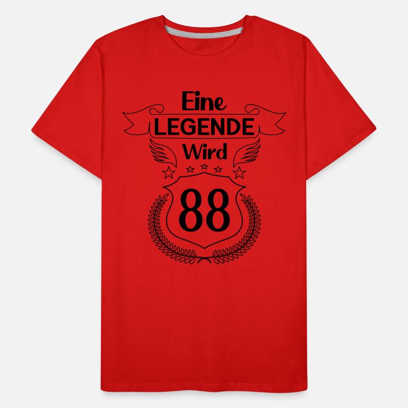 eine legende wird 88 Männer Premium Bio T-Shirt