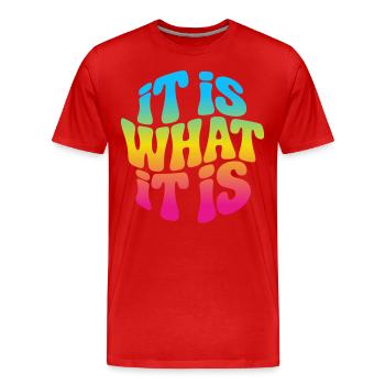 C’est ce que c’est - T-shirt bio Premium Homme - rouge - Devant - Damien (186cm)