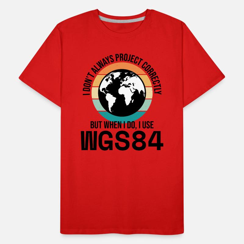 GIS Mapping Geospatial Data Analysis Cartography Men's Premium Organic T-Shirt