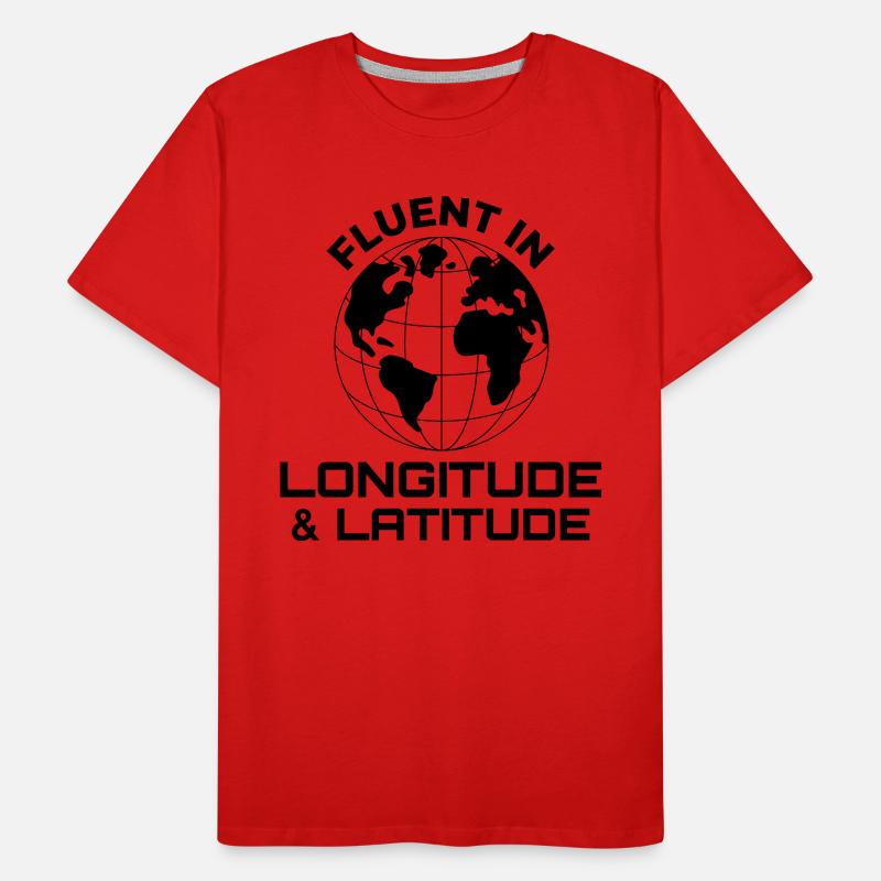 Fluent Longitude Latitude GIS Globe Men's Premium Organic T-Shirt