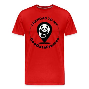 GeoDataFrames Pandas GIS Python Programmierung - Männer Premium Bio T-Shirt - Rot - Vorne - Damien (186cm)