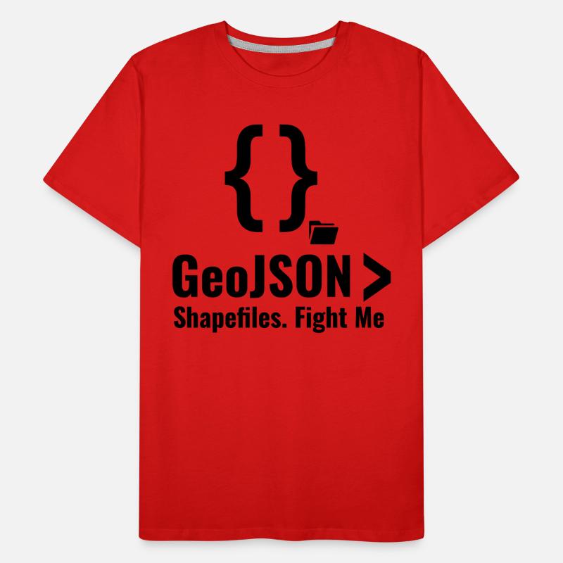 GeoJSON Shapefiles GIS Data Format Debate Men's Premium Organic T-Shirt