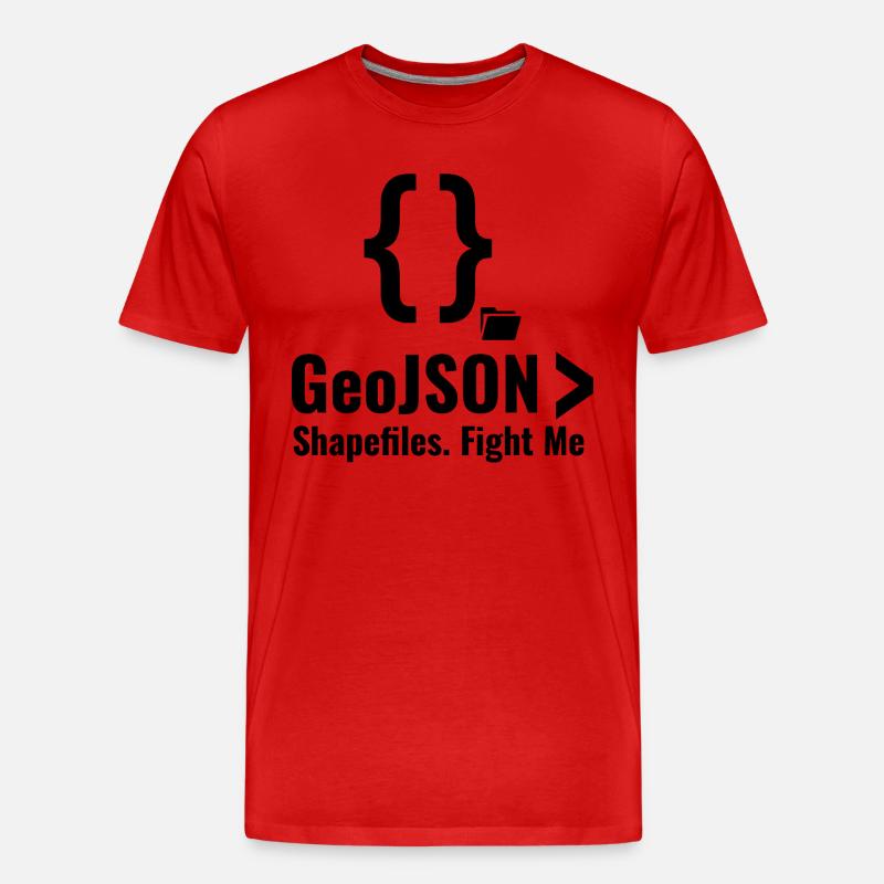 Debatte über GeoJSON-Shapefiles GIS-Datenformat - Männer Premium Bio T-Shirt - undefined