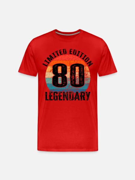 Happy Birthday - 80th birthday - Men's Premium Organic T-Shirt - 