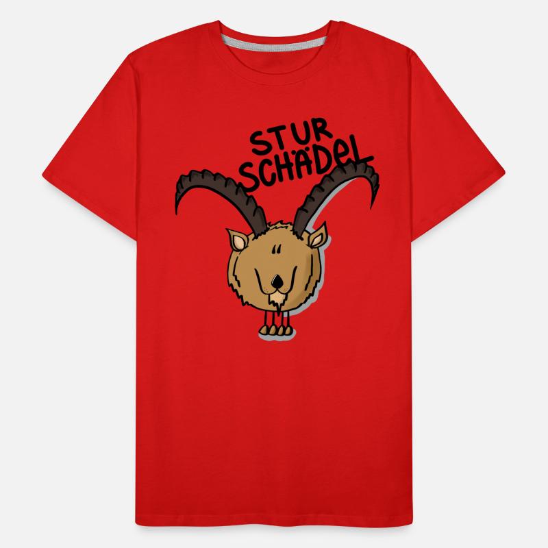 Steinbock Sturschädel Männer Premium Bio T-Shirt