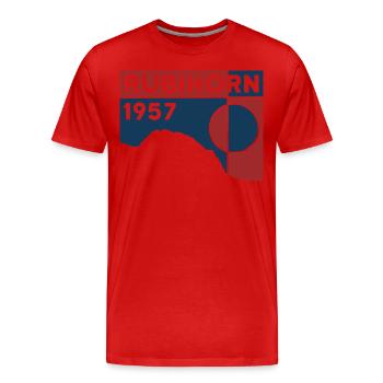 Rubihorn North Face Climbing Bavaria Hiking Souvenir - Men's Premium Organic T-Shirt - red - Front - Damien (186cm)