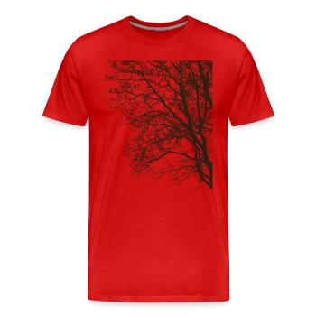 Dunkler Wald, Dunkle Wälder, Naturliebhaber - Männer Premium Bio T-Shirt - Rot - Vorne - Damien (186cm)