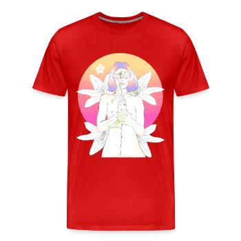 Censolys - Men's Premium Organic T-Shirt - red - Front - Damien (186cm)