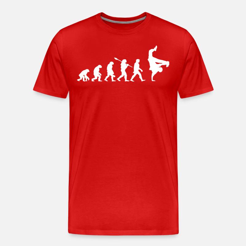Hip-Hop-Breakdance-Evolution - Hip-Hop-Geschenkidee - Männer Premium Bio T-Shirt - Rot