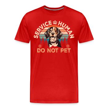 Service Human - Men's Premium Organic T-Shirt - red - Front - Damien (186cm)