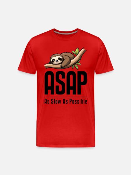 ASAP on white. - Men's Premium Organic T-Shirt - red