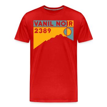 Tour Vanil Noir Ascension Randonnée Tour - T-shirt bio Premium Homme - rouge - Devant - Damien (186cm)