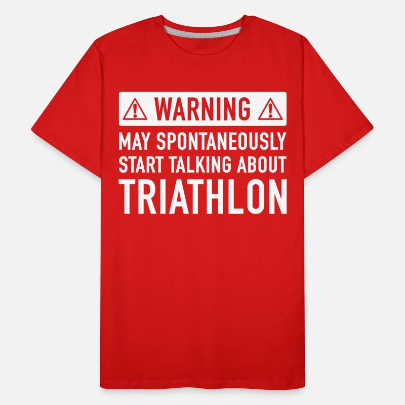 Funny Triathlon Gift Idea Men's Premium Organic T-Shirt