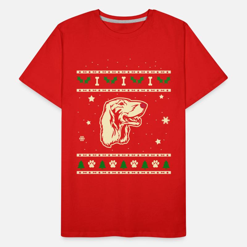 Setter cadeau de Noël T-shirt bio Premium Homme
