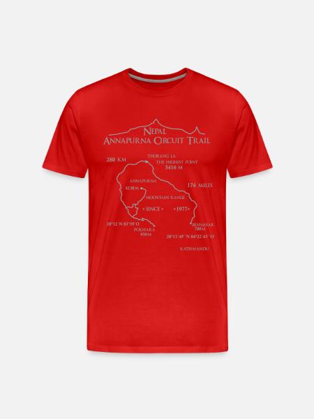 Nepal "Annapurna circuit Trail" - Men's Premium Organic T-Shirt - red