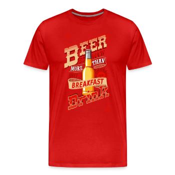 Bière - tellement plus que juste un petit-déjeuner - T-shirt bio Premium Homme - rouge - Devant - Damien (186cm)