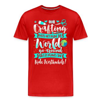Artisanat - Artisanat Arts Éducation Loisirs - T-shirt bio Premium Homme - rouge - Devant - Damien (186cm)