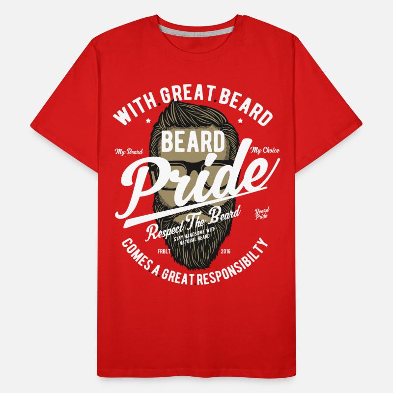 Beard Pride 2 Männer Premium Bio T-Shirt