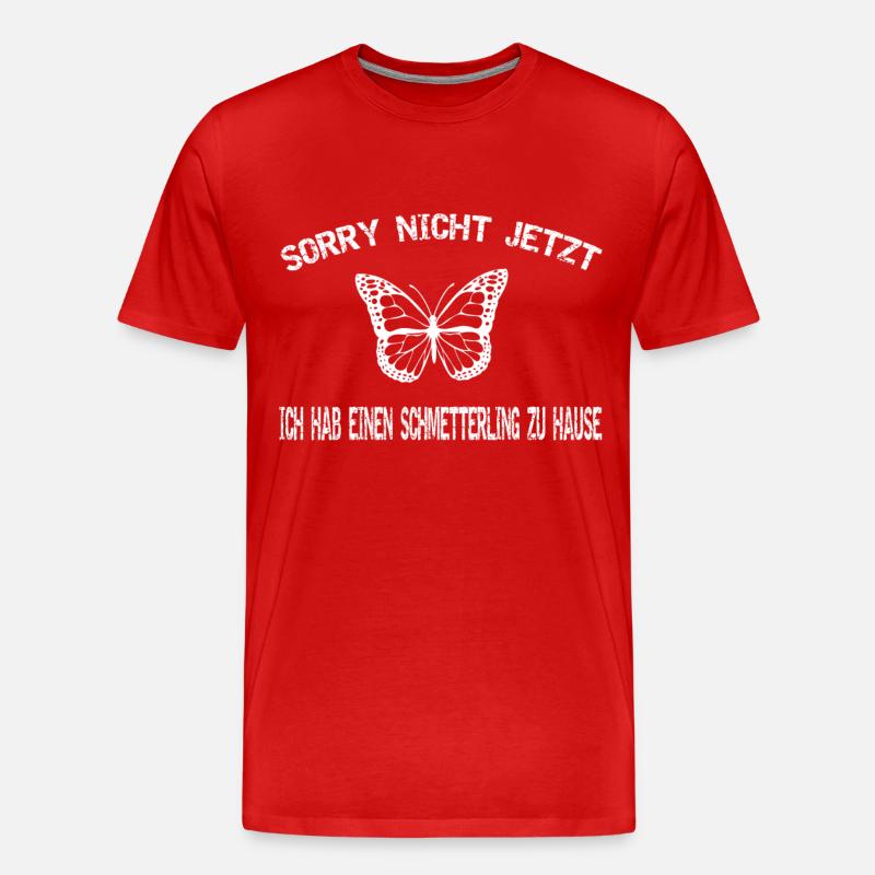 Schmetterling - Männer Premium Bio T-Shirt - Rot