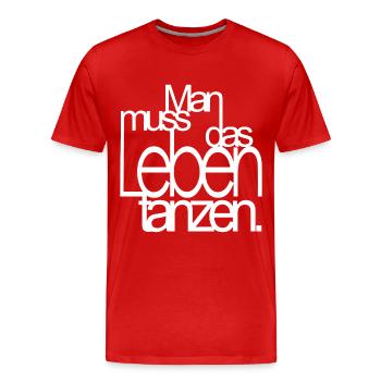 il faut danser la vie de Nietzsche - T-shirt bio Premium Homme - rouge - Devant - Damien (186cm)