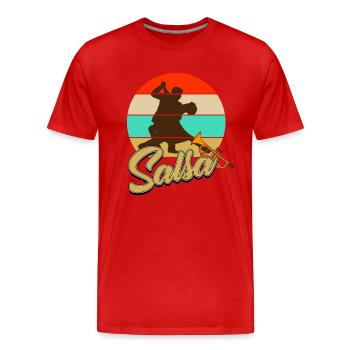 salsa - T-shirt bio Premium Homme - rouge - Devant - Damien (186cm)
