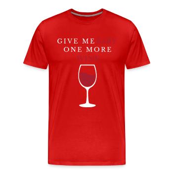 Cadeaux de vin pour les amateurs de vin Dicton drôle - T-shirt bio Premium Homme - rouge - Devant - Damien (186cm)