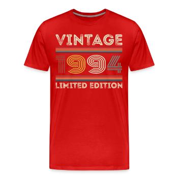 1994 Birthday 1994 Retro 1994 Gift 1994 - Men's Premium Organic T-Shirt - red - Front - Damien (186cm)