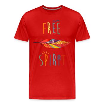 AD Free Spirit - Männer Premium Bio T-Shirt - Rot - Vorne - Damien (186cm)