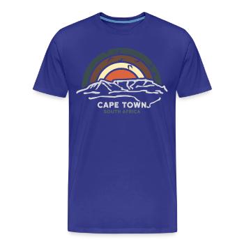 Le Cap, Le Cap, Afrique du Sud, Table Mountain - T-shirt bio Premium Homme - bleu roi - Devant - Damien (186cm)