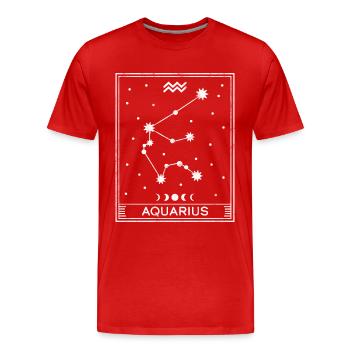 Sternzeichen Wassermann - Männer Premium Bio T-Shirt - Rot - Vorne - Damien (186cm)
