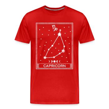 Signe astrologique du Capricorne - T-shirt bio Premium Homme - rouge - Devant - Damien (186cm)
