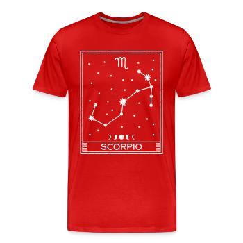 Sternzeichen Skorpion - Männer Premium Bio T-Shirt - Rot - Vorne - Damien (186cm)