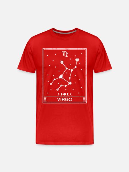 Virgo Star Sign - Men's Premium Organic T-Shirt - red