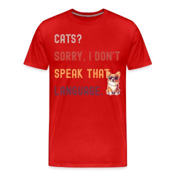 Lustiges Hunde Design Doglover - Männer Premium Bio T-Shirt - Rot - Vorne - Damien (186cm)