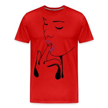 SEXY GIRL - Men's Premium Organic T-Shirt - red - Front - Damien (186cm)