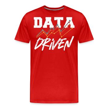 Datengesteuerter Befehl für Data Science Collector - Männer Premium Bio T-Shirt - Rot - Vorne - Damien (186cm)