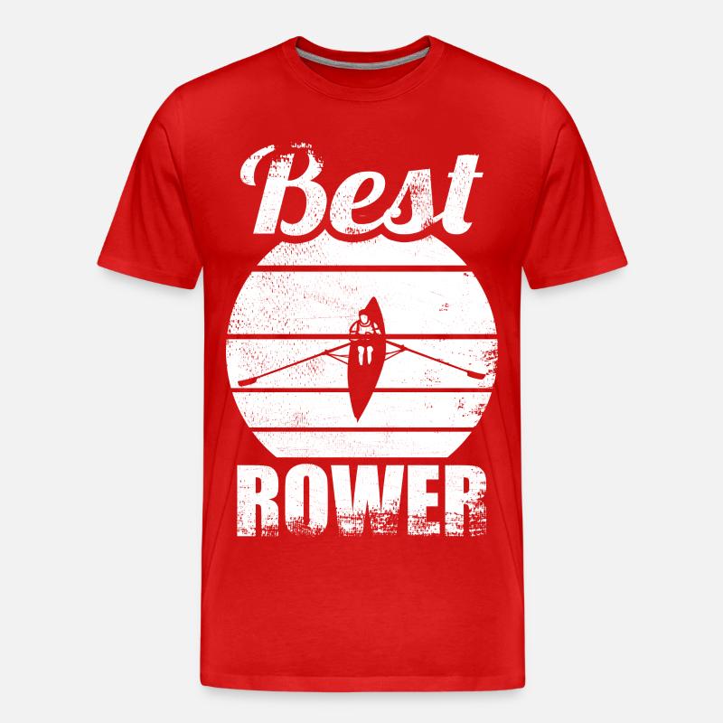 Ruderer - Männer Premium Bio T-Shirt - Rot