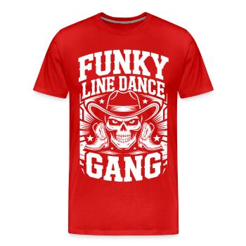 Bande de danse funky en ligne - T-shirt bio Premium Homme - rouge - Devant - Damien (186cm)