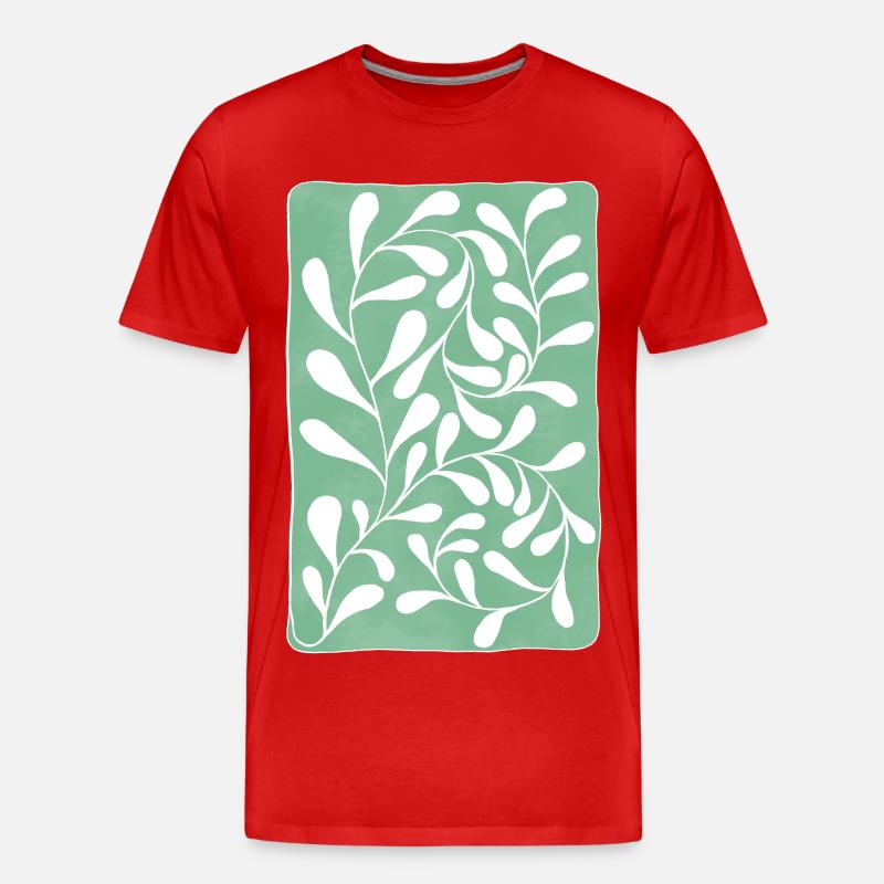 Eukalyptusblätter - Männer Premium Bio T-Shirt - Rot
