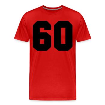 60 - T-shirt bio Premium Homme - rouge - Devant - Damien (186cm)
