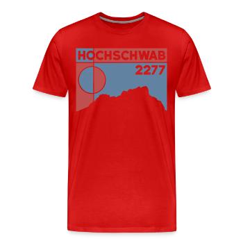 Hochschwab - T-shirt bio Premium Homme - rouge - Devant - Damien (186cm)