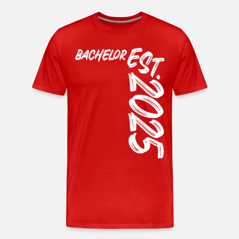 Bachelor Est. 2025 - Männer Premium Bio T-Shirt - Rot