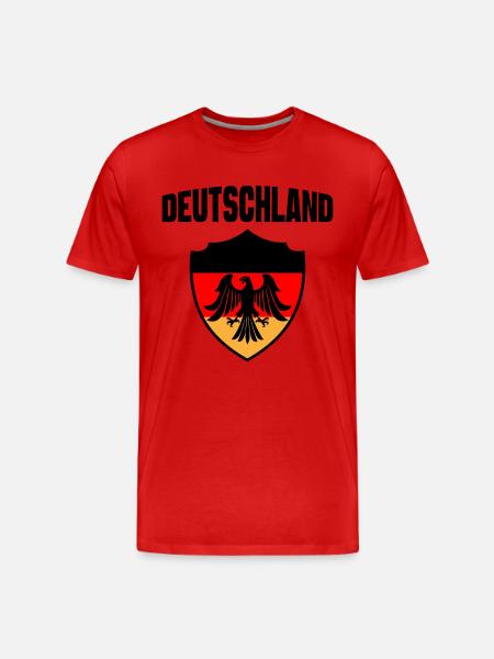 Deutschland - Männer Premium Bio T-Shirt - Rot