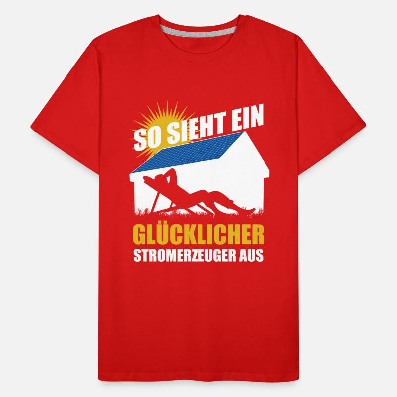 So sieht ein glücklicher Stromerzeuger aus - Solar Männer Premium Bio T-Shirt