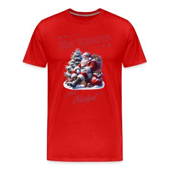 Joyeux Noël mais avec style tout droit venu du pôle Nord - T-shirt bio Premium Homme - rouge - Devant - Damien (186cm)