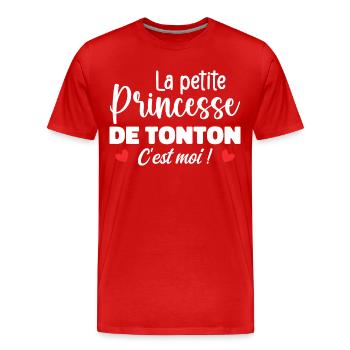 Die kleine Prinzessin des Onkels - Männer Premium Bio T-Shirt - Rot - Vorne - Damien (186cm)