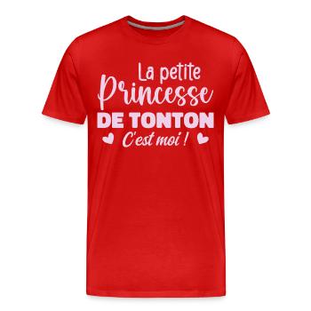 Die kleine Prinzessin des Onkels - Männer Premium Bio T-Shirt - Rot - Vorne - Damien (186cm)
